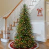 Outlet Three Posts Dunhill Fir Slim Green Artificial Christmas Tree With Multi-Color Lights