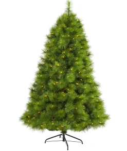 Discount The Holiday Aisle Easy Set-Up Lighted Artificial Scotch Pine Christmas Tree - Stand Included