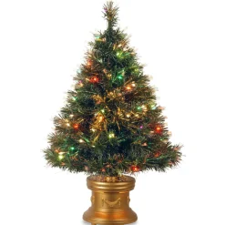 Store The Holiday Aisle Fiber Optic 3' Green Spruce Artificial Christmas Tree With 50 Multi-Color Lights