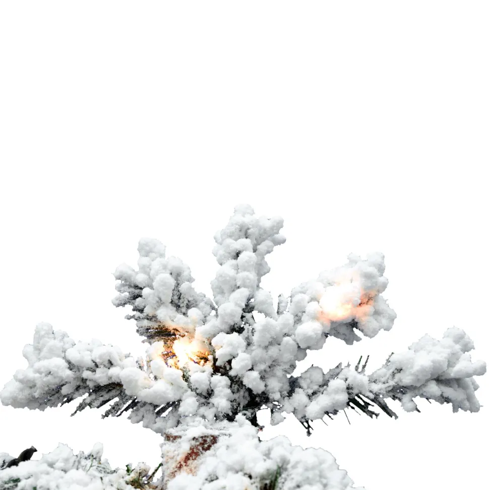 Fashion The Holiday Aisle Flocked Alpine 4' Spruce Trees White Artificial Christmas Tree With 150 Clear/White Lights