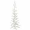 Shop The Holiday Aisle Flocked Kuna Pine 7.5' White Trees Artificial Chritmas Tree With 250 Led Clear/White Lights With Stand