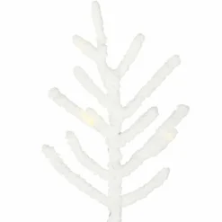 Shop The Holiday Aisle Flocked Kuna Pine 7.5' White Trees Artificial Chritmas Tree With 250 Led Clear/White Lights With Stand