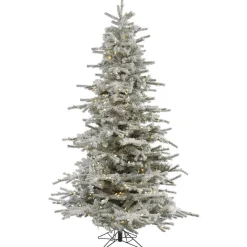 Cheap The Holiday Aisle Flocked Sierra 12' White Fir Artificial Christmas Tree With 1850 Led White Lights With Stand