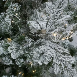 Cheap The Holiday Aisle Flocked Sierra 12' White Fir Artificial Christmas Tree With 1850 Led White Lights With Stand
