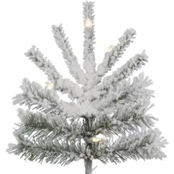 Cheap The Holiday Aisle Flocked Sierra 12' White Fir Artificial Christmas Tree With 1850 Led White Lights With Stand