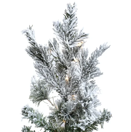Cheap The Holiday Aisle Flocked Sierra 12' White Fir Artificial Christmas Tree With 1850 Led White Lights With Stand