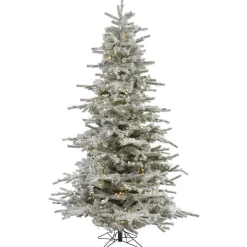 Cheap The Holiday Aisle Flocked Sierra 12' White Fir Artificial Christmas Tree With 1850 Led White Lights With Stand
