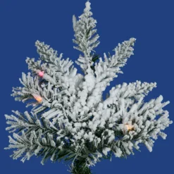 Best The Holiday Aisle Flocked Utica Fir Slim Artificial Christmas Tree