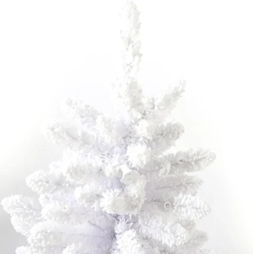 Discount Martha Stewart Flocked White Spruce Artificial Christmas Tree With Clear/White Lights
