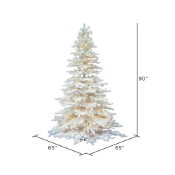 Hot The Holiday Aisle Flocked White Spruce Artificial Christmas Tree
