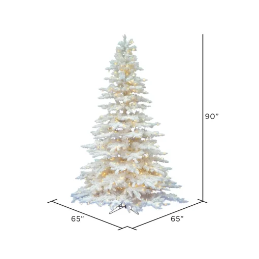 Hot The Holiday Aisle Flocked White Spruce Artificial Christmas Tree