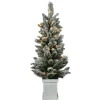 Cheap The Holiday Aisle 4-Foot Pre-Lit And Flocked Artificial Christmas Tree With Decorative Berries And 50 Lights