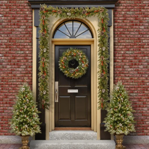 Outlet Andover Mills Frosted Berry Christmas Tree, Wreath And Garland Set