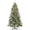 Best Sale The Holiday Aisle Frosted Mountain 7.6' H Green Artificial Spruce Christmas Tree With 750 Clear/White Lights