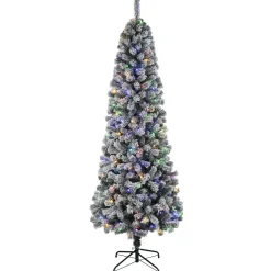 Store The Holiday Aisle 7Ft Prelit Flocked Tree With Dual Lights