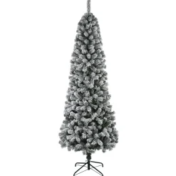 Store The Holiday Aisle 7Ft Prelit Flocked Tree With Dual Lights