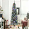 Best The Holiday Aisle 9Ft Slender Flocked/Frosted Artificial Pine Christmas Tree With 450 Led Lights
