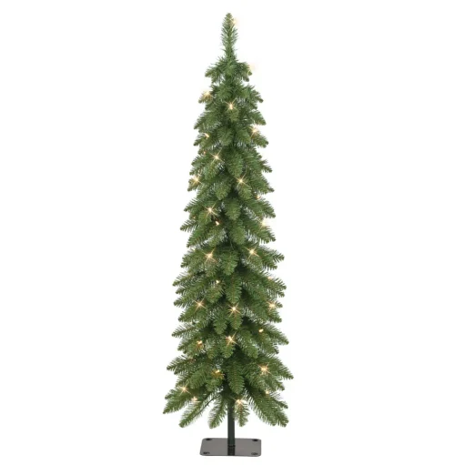 New The Holiday Aisle Glendower Slender Green Pine Christmas Tree With 50 Lights