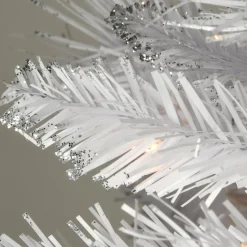 Shop Hashtag Home Glittery White Artificial Fir Christmas Tree With Lights