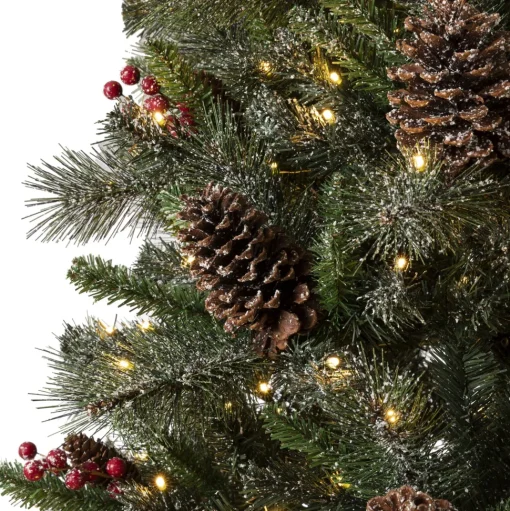 Clearance The Holiday Aisle Green Artificial Christmas Tree With 100 Clear/White Lights
