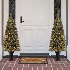 Clearance The Holiday Aisle Green Artificial Christmas Tree With 100 Clear/White Lights