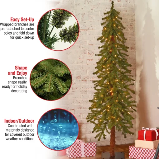 Fashion Steelside Green Artificial Christmas Tree With 150 Clear/White Lights