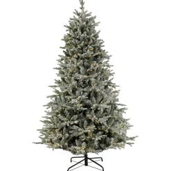 Best Sale The Twillery Co. Green Artificial Fir Flocked/Frosted Christmas Tree With Led Lights
