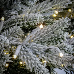 Best Sale The Twillery Co. Green Artificial Fir Flocked/Frosted Christmas Tree With Led Lights