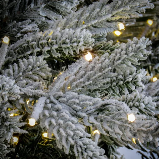 Best Sale The Twillery Co. Green Artificial Fir Flocked/Frosted Christmas Tree With Led Lights