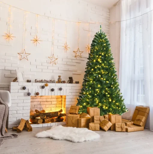 New The Twillery Co. Green Cashmere Christmas Tree With Led Lights