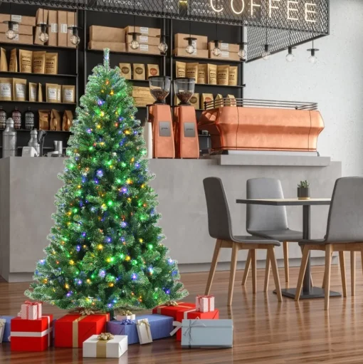 New The Twillery Co. Green Cashmere Christmas Tree With Led Lights