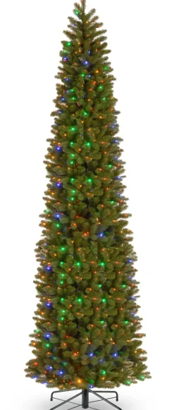 Sale Mercury Row Green Fir Artificial Christmas Tree With Color + Clear Lights
