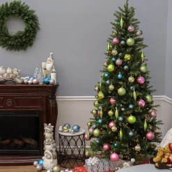 Best Sale The Holiday Aisle Green Fir Artificial Christmas Tree With Clear/White Lights