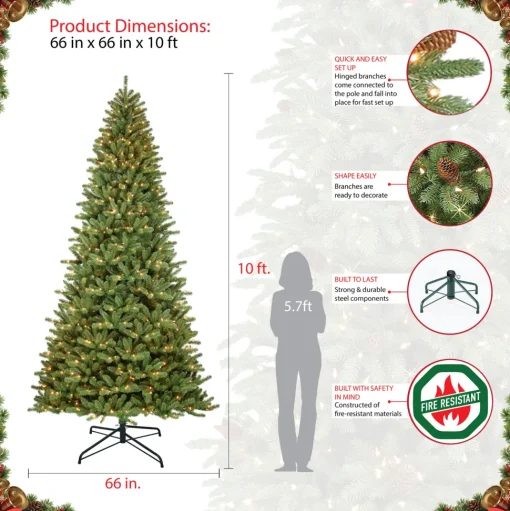 Online Andover Mills Green Fir Christmas Tree With Lights