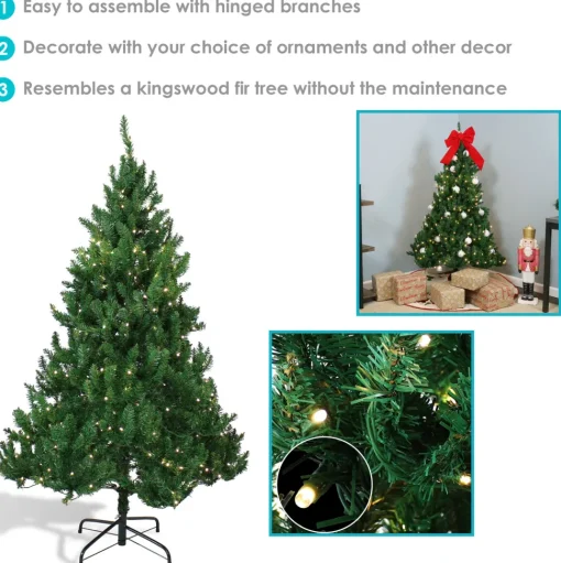Hot The Holiday Aisle Green Fir Christmas Tree With Led Lights