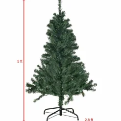Flash Sale The Holiday Aisle Green Pine Artificial Christmas Tree With 150 Clear Lights