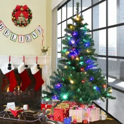 Flash Sale The Holiday Aisle Green Pine Artificial Christmas Tree With 150 Clear Lights