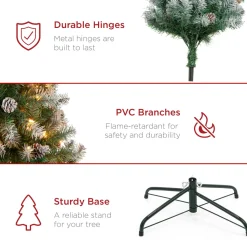Best The Holiday Aisle Green Pine Artificial Christmas Tree With 250 Clear/White Lights