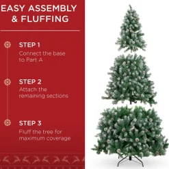 Best The Holiday Aisle Green Pine Artificial Christmas Tree With 250 Clear/White Lights