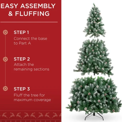 Best The Holiday Aisle Green Pine Artificial Christmas Tree With 250 Clear/White Lights