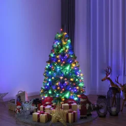 Outlet The Holiday Aisle Green Pine Christmas Tree With Led Twinkling Lights