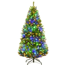 Outlet The Holiday Aisle Green Pine Christmas Tree With Led Twinkling Lights