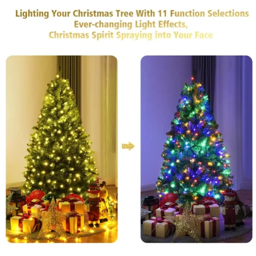 Outlet The Holiday Aisle Green Pine Christmas Tree With Led Twinkling Lights