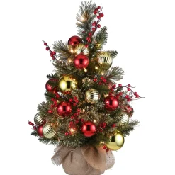 Clearance The Twillery Co. Green Pine Christmas Tree Led Steady/Constant Lights