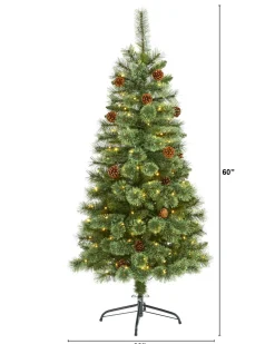 Shop The Holiday Aisle Green Pine Feather Christmas Tree With Led