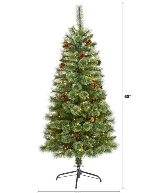 Shop The Holiday Aisle Green Pine Feather Christmas Tree With Led