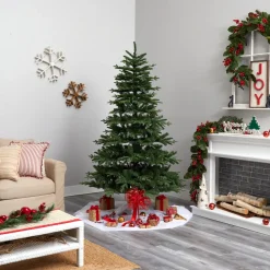 Flash Sale The Holiday Aisle Green Realistic Artificial Spruce Cashmere Christmas Tree With 650 Led Lights