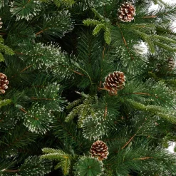 Fashion The Holiday Aisle Green Realistic Artificial Pine Cashmere Christmas Tree With 900 Led Lights And Pinecones