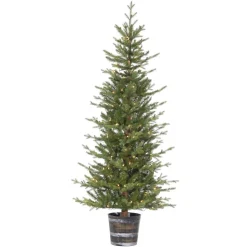 Store Sand & Stable Green Realistic Artificial Pine Christmas Tree With Lights