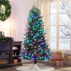 New Mr. Christmas Green Realistic Pvc & Pe Blend 400 Led Color Changing Christmas Tree